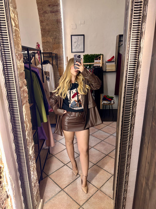 Panta gonna in eco pelle